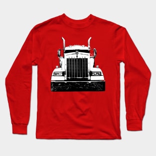 Kenworth 1990s classic truck monoblock black/white Long Sleeve T-Shirt